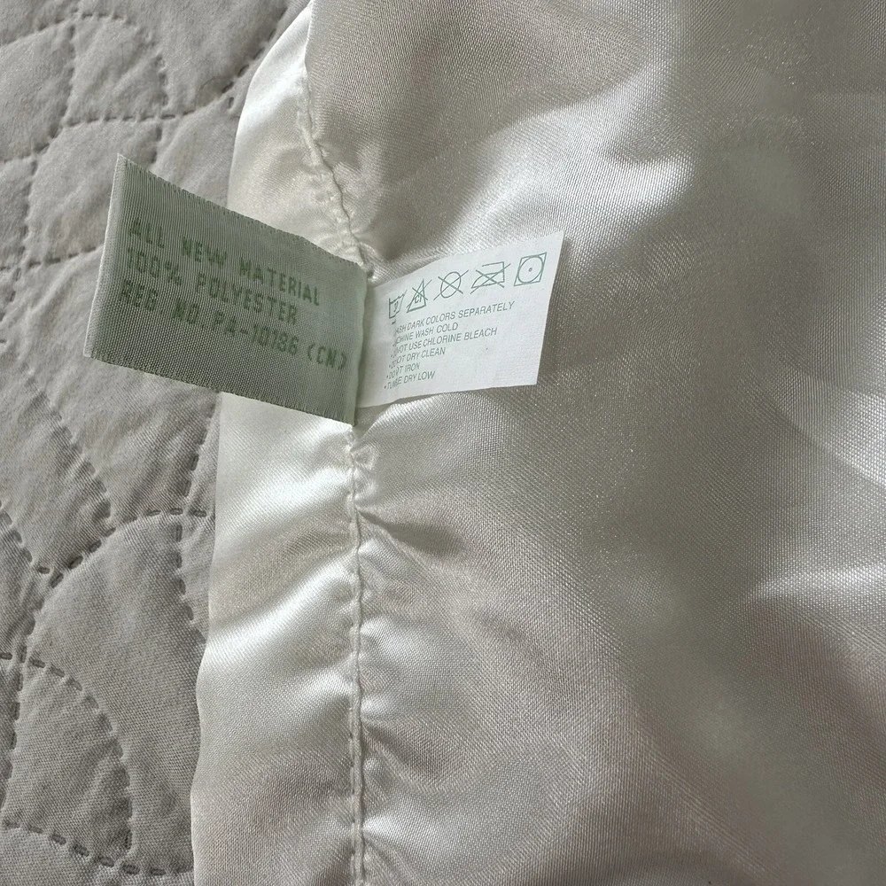 Bearington Ivory Cream Baby Blanket Minky Neutral Satin Trim Plush Lovey White